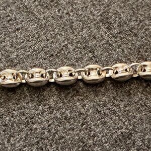 Silver Puffy Mariner AnchorChain Bracelet